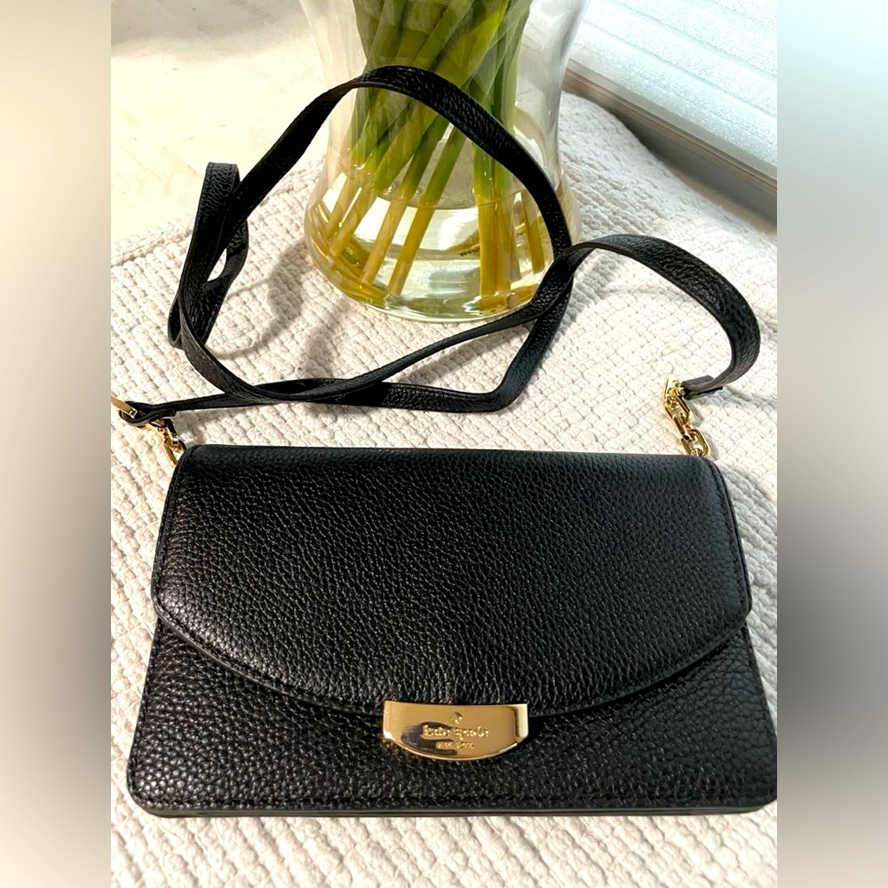 Kate Spade New York Mulberry Street Valli Pebbled Leather Crossbody Clutch
